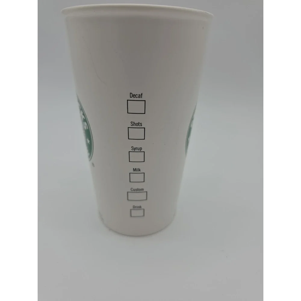 Starbucks Venti Coffee Mug 20oz Tall White Ceramic Latte Mug Barista Cup 2006